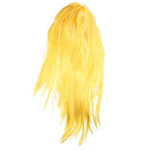 TOYANDONA Kopfschmuck Perücken Gerade Blonde Perücke Frauen Anime Cosplay Requisiten Anime Blonde Kopfschmuck Kunsthaar Cosplay Lange Perücke Chemische Faser Bilden Kleidung Damen von TOYANDONA