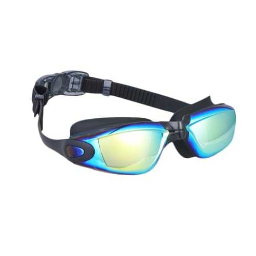TOYANDONA Plated Schwimmbrille für Erwachsene Beschlag UV Schutz Flexibler Rahmen Abnehmbar Komfortabel für Herren und Damen Modisches Schwarz kein Auslaufen Ausziehen von TOYANDONA
