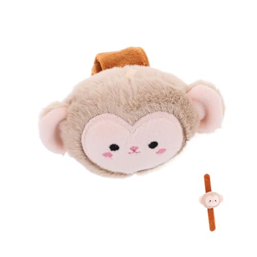 TOYANDONA Plüsch-affen-schnapparmband Für Junge Mädchen Weiches Klapparmband Aus Plüsch Geeignet Für Geburtstagsfeiern Tier-themenpartys Sowie Als Mitgebsel Und Geschenk von TOYANDONA