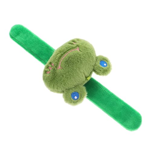 TOYANDONA Plüsch Frosch Klatscharmband Armband Weiches Tierarmband Party Mitgebsel Kuscheliges Slap Bracelet Spaßiges Accessoire für Mädchen Jungen Geburtstag von TOYANDONA