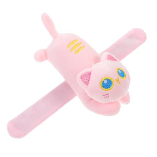 TOYANDONA Plüsch Katzen Slap Armband Weiches Kuscheltier Slap Bracelet Hautfreundlich Langlebig Cartoon Tier für Partydeko und von TOYANDONA