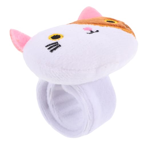 TOYANDONA Plüsch Katzenkopf Schnapparmband Weiches Tierhandgelenk Armband aus Plüsch Leichtes Party Snap Armband Niedliches für Festivals Bühnenauftritte und Themenfeiern von TOYANDONA