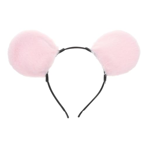 TOYANDONA Plüsch Mäuseohren Stirnband Kuscheliges Tierkostüm Haarreif für Frauen Mädchen Komfortable Kopfbedeckung Party Festival Cosplay Accessoire von TOYANDONA
