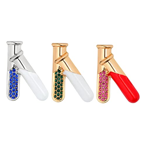 TOYANDONA Reagenzglas Brosche 3 Stücke Kawaii Anstecknadel für Damen Legierungsbrosche mit Strass Kreatives Kleidungsdekor Wissenschaftliches Accessoire für Taschen und Bastelarbeiten TOYANDONA Reagenzglas Brosche 3 Stücke Kawaii Anstecknadel für Damen Legierungsbrosche mit Strass Kreatives Kleidungsdekor Wissenschaftliches Accessoire für Taschen und Bastelarbeiten von TOYANDONA