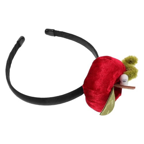 TOYANDONA Retro-Apfel-Haarschmuck stirnband Weihnachtsschleifen-Stirnbänder für Frauen Apfel Kostüm Weihnachtszubehör mentale Bogen-Haarnadelkurve Weihnachtshaarband Stoff von TOYANDONA