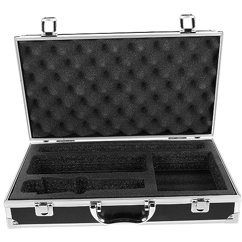 TOYANDONA Stoßfestes Mikrofon-aufbewahrungsgehäuse Mikrofon-tragebox Kabel-Organizer Schwarz von TOYANDONA