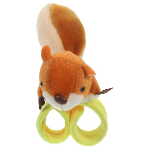 TOYANDONA Süßes Plüschtier Slap Bracelet mit Eichhörnchen Kinderfreundliches Leichtes Schnapparmband Hautfreundlich und Langlebig Party Mitgebsel für Geburtstage und Halloween von TOYANDONA