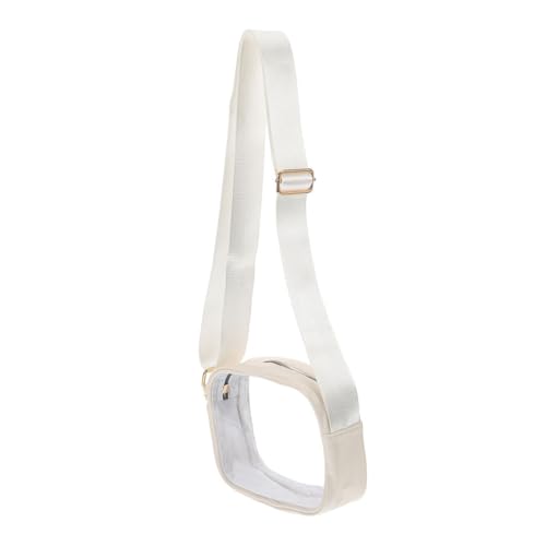 TOYANDONA Transparente Umhängetasche Kleine Clutch mit Verstellbarem Schulterriemen Klarer Geldbeutel für Karten und Münzen Leichte Transparente Sporttasche für Alltag Konzert und Reisen von TOYANDONA