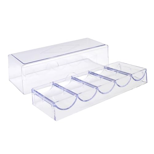 TOYANDONA Transparentes Pokerchip case aus Robustem Wasserdichtes Verschleißfestes Chips Organizer tablett Multifunktional für Chips Platzsparend und Ordentlich für Gaming Zubehör von TOYANDONA