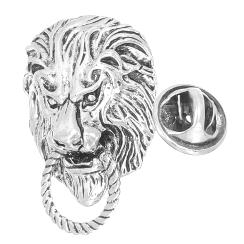 TOYANDONA Vintage Löwen Brosche aus Hochwertigem Dekorativer Anstecker für Herren Einzigartiges Tier design Passend für Anzug Jacken Rucksäcke Stilvolles Geschenk für Männer von TOYANDONA