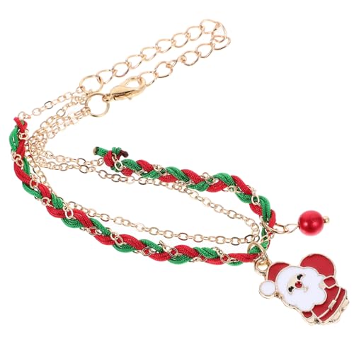 TOYANDONA Weihnachtliches Handgefertigtes Armband mit Nylon Material Kreatives Wrist Ornament für Damen und Herren Charmantes für Freundin Festliche Deko und Freundschaftsstärkung von TOYANDONA