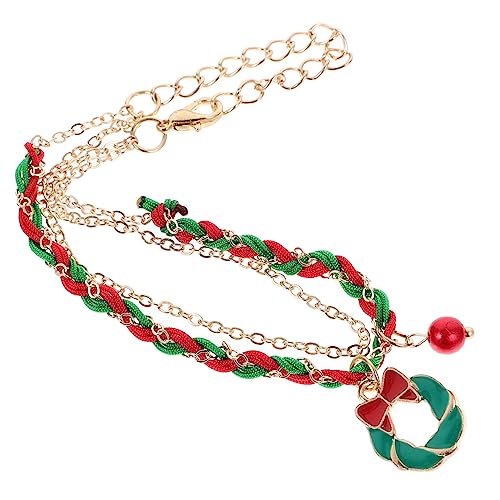 TOYANDONA Weihnachtliches Handgewebtes Armband mit Kreativem Charm Unisex Verstellbar Stilvolles Festival Schmuckstück für Damen und Herren für Familie und Freunde von TOYANDONA