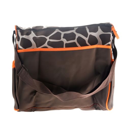 TOYANDONA Wickeltasche Mit Giraffenmuster Multifunktions-wickelunterlage Große Kapazität Fächer Travel Bag Für Mütter Tragbar Orange Strapazierfähiger Mikrofaser Und Nylon Mit Verstellbarem von TOYANDONA
