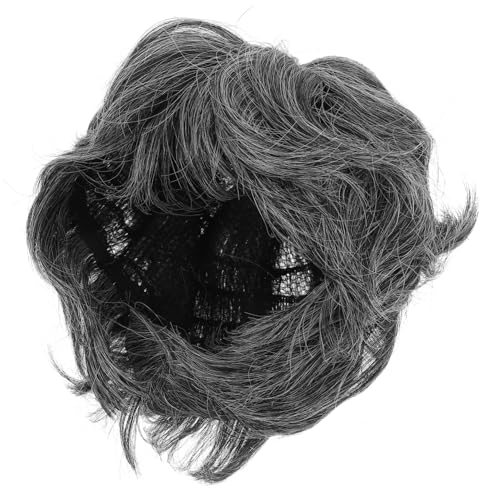 TOYANDONA Old Lady Cosplay Perücke Für Damen Graue Kurzhaarperücke Für Halloween Kostümpartys Und Bühnenauftritte Realistischer Look von TOYANDONA