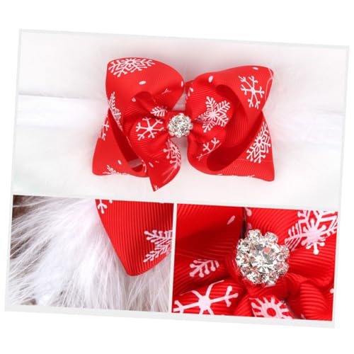 TOYANDONA Haarbänder Baby-weihnachts-stirnband Baby Mädchen Weihnachten Stirnband Baby-weihnachtskopfbedeckung Baby Mädchen Bowknot Stirnband Kind Haarschmuck Niedlich Rot von TOYANDONA