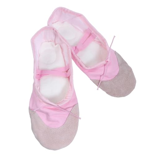 TOYANDONA rutschfeste Ballettschuhe mit Robuster Sohle Atmungsaktives Canvas Material Elastische Kordelzuganpassung Geeignet für Erwachsene Ballettschläppchen von TOYANDONA