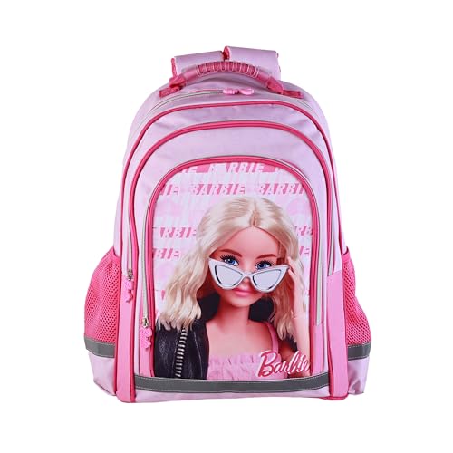TOYBAGS Unisex Kinder Barbie Rucksack mit Zwei Fächern, anpassbar an Trolley, 41,5 x 30 x 17 cm. Schulrucksack, Schwarz von TOYBAGS