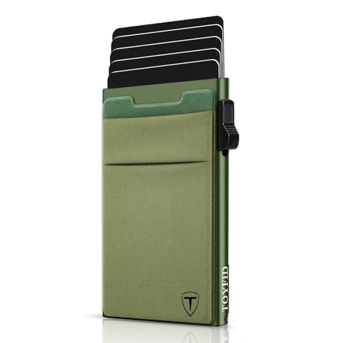 TOYFID Minimalistische Brieftasche-RFID-Schutz-Kartenhalter-Pop up Geldbörse-Schlankes Kreditkartenetui mit Münzfach（1pcs von TOYFID