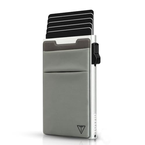 TOYFID Minimalistische Brieftasche-RFID-Schutz-Kartenhalter-Pop up Geldbörse-Schlankes Kreditkartenetui mit Münzfach（1pcs von TOYFID