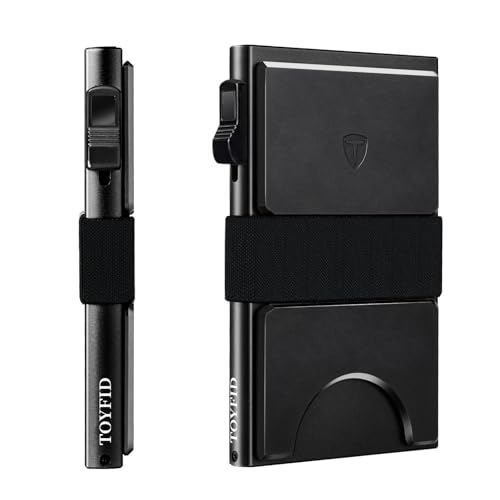 TOYFID Minimalistische Geldbörse für Herren, schlanker Kartenhalter aus Aluminium, Pop-up-Funktion, RFID-Schutz, für 12+ Kreditkarten, schneller Zugriff auf Karten TOYFID Minimalistische Geldbörse für Herren, schlanker Kartenhalter aus Aluminium, Pop-up-Funktion, RFID-Schutz, für 12+ Kreditkarten, schneller Zugriff auf Karten von TOYFID