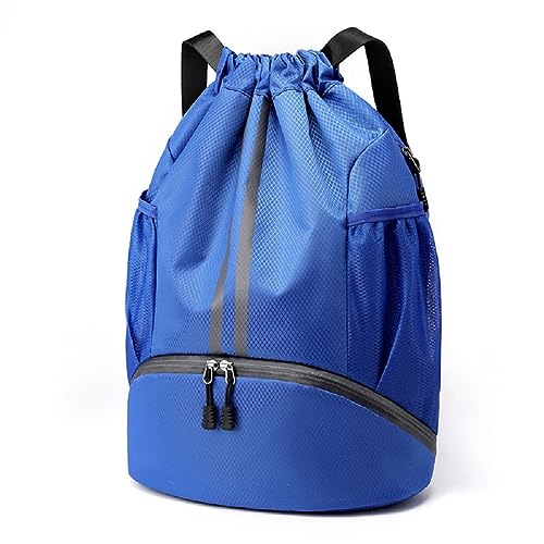 TOYOCC Reiserucksack, große Kapazität, Herren- und Damen-Reisetasche mit Schuhfach, wasserdichter, langlebiger Turnbeutel mit Mehreren Taschen, Unisex für Teenager und Erwachsene (Blau) von TOYOCC