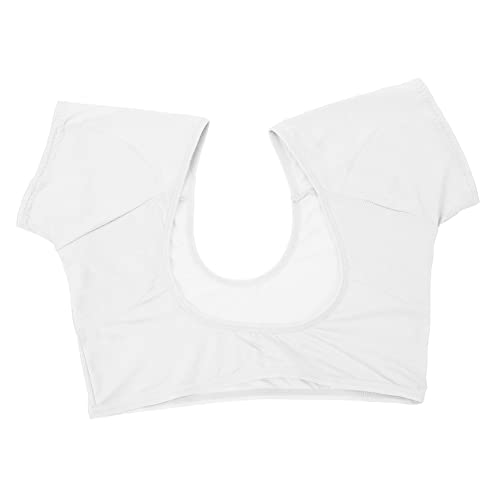 TOYZFRIENDY 1 Stück Atmungsaktive Damen Achselpads Waschbare Schweißabsorbierende Weste gegen Schweißflecken Weiß Wiederverwendbar und Elastisch von TOYZFRIENDY