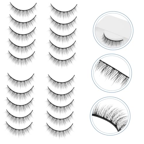 TOYZFRIENDY 10 Paare Natürliche Fake Lashes für Frauen Kurze Dichte Wimpern extensions Einfach zu Tragen Wiederverwendbar Makeup Accessoires für Alltag und Party TOYZFRIENDY 10 Paare Natürliche Fake Lashes für Frauen Kurze Dichte Wimpern extensions Einfach zu Tragen Wiederverwendbar Makeup Accessoires für Alltag und Party von TOYZFRIENDY