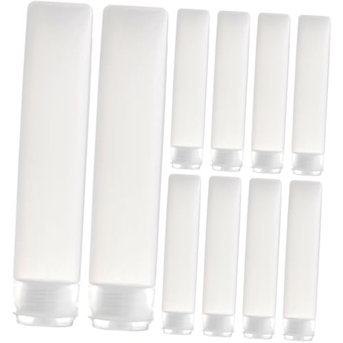 TOYZFRIENDY 10 Stück Leere Quetschbare Reise lotionflaschen Pe softtube Kompakte Kosmetikflaschen für Handcreme Shampoo Gesichtscreme Transparent für Reisen und Toilettenartikel von TOYZFRIENDY