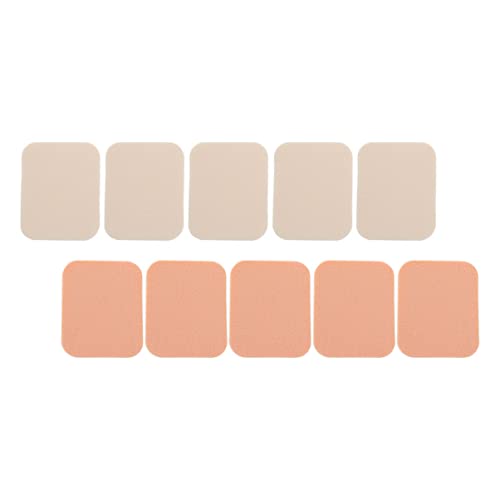 TOYZFRIENDY 10 Stück Quadratische Make up Schwämmchen für Mädchen Vielseitig Einsetzbare Tragbare Gesichtspads in Weiß und Hautfarbe Sanftes Leichtes Puff für Foundation Puder Concealer und von TOYZFRIENDY