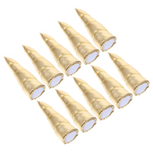 TOYZFRIENDY 10 Stück Teiliges Einhorn horn Goldfarbene DIY Haar accessoires Leichtes Robustes Bastelmaterial für Frisuren Geeignet für Einhorn party Faschingskostüme und Zufällige Farbe von TOYZFRIENDY