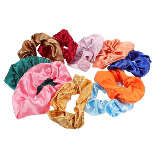 TOYZFRIENDY 10 Stück Teiliges Goldfarbener Samt haarbänder Strapazierfähige Ponytail Holder Stilvolle Haargummis für Frauen und Mädchen Modischer Haarschmuck für Alltag und Besondere Anlässe von TOYZFRIENDY