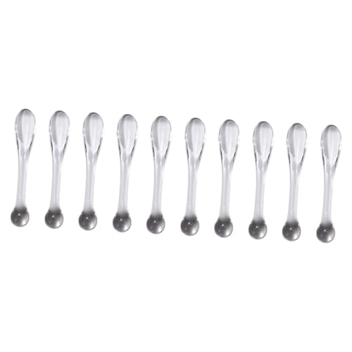 TOYZFRIENDY 10 Stück Teiliges Kosmetikspatel aus Transparentem Abs Gesichtsspatel und Augencreme löffel Praktische Creme scoop werkzeuge für Reisen und DIY Hautpflege von TOYZFRIENDY