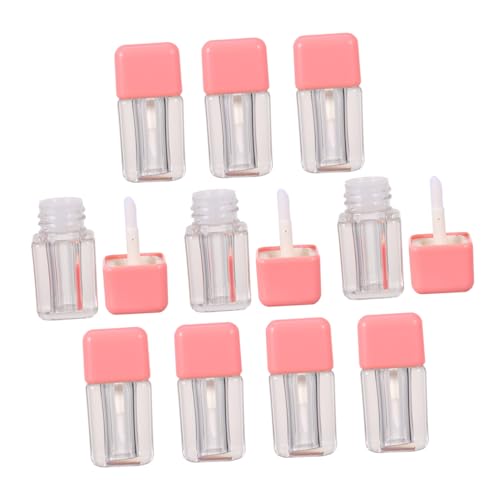 TOYZFRIENDY 10 Stück Teiliges Mini Lip Gloss Tubes Quadratisch Transparent Nachfüllbare Lipgloss Behälter für DIY Lippenfarbe Reisen Kosmetik Toilettenartikel Geeignet von TOYZFRIENDY