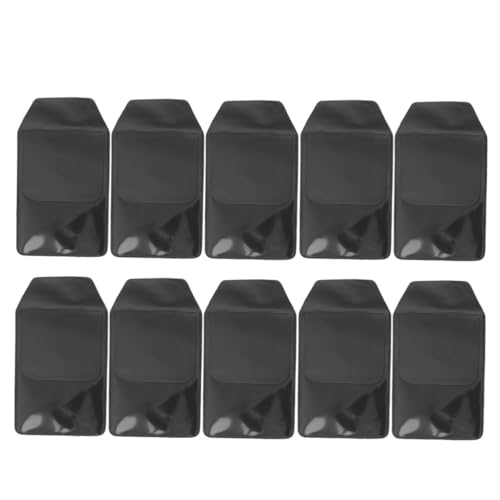 TOYZFRIENDY 10 Stück Teiliges PVC Stiftetui Wasserdichtes Auslaufsicheres Taschenetui für Stifte Kratzfestes Federmäppchen in Schwarz Vielseitig Nutzbar als Kosmetik oder Münzbeutel für Ärzte von TOYZFRIENDY