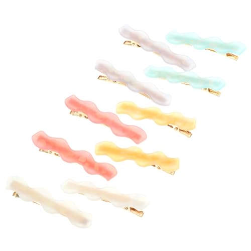 TOYZFRIENDY 10 Stück Wellenförmige Alligator Haarklammern für Damen Kleine Dünne Haarspangen in Farben Schmerzarme Haarclips für Alltag Party Hochzeit und Styling Modische Haarschmuck Zubehör von TOYZFRIENDY