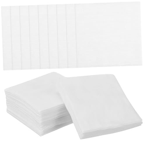 TOYZFRIENDY 100 Stück Gesichtsreinigungspads aus Vliesstoff Make Up Entferner Pads Faltgröße Weiß Hautfreundliche Praktische Abschminkpads für Tägliche Anwendung von TOYZFRIENDY