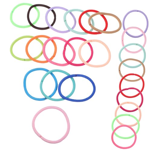 TOYZFRIENDY 100 Stück Teiliges Starke Elastische Haargummis Haarbänder Haarkreise aus Polyester in Zufälligen Farben für Damen und Mädchen Robustes Haartuch für Alltag und Vielseitige Stylings von TOYZFRIENDY
