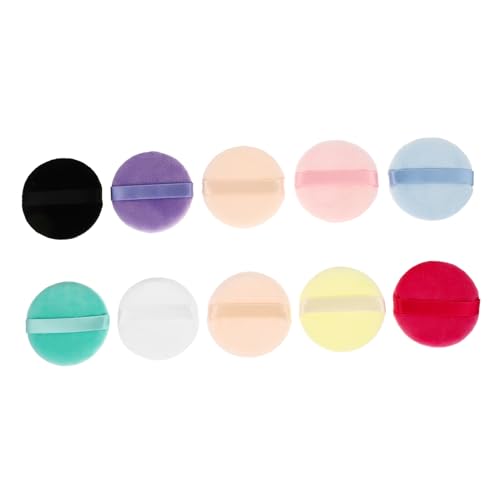 TOYZFRIENDY 10stücke Kleiner Makeup Puff Mit Puderpad Gesichtskosmetik Puff Kosmetik Mädchen Applikator Make-up-tool von TOYZFRIENDY