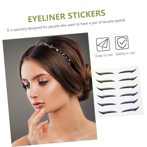 TOYZFRIENDY 12 Paare Wiederverwendbare Eyeliner Sticker Unsichtbare Wasserfeste Augenlinie Streifen Doppelte Augenlidpflaster für Anhaltendes Make Up Leicht und Tragbar für Frauen Anfänger von TOYZFRIENDY