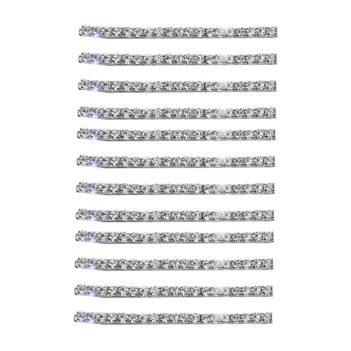 TOYZFRIENDY 12 Stück Teiliges Haarschmuck Funkelnden Strass haarspangen für Damen und Mädchen Glänzende Bobby Pins für Dünnes und Dickes Haar Stabile Haarklammern für Vielseitige Frisuren von TOYZFRIENDY