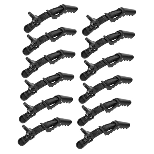 TOYZFRIENDY 12 Stück Teiliges Schwarze Professionelle Krokodilklemmen Haarklammern zum Abteilen Rutschfest für Dickes Haar Friseurbedarf Damen und Salon Haarstyling TOYZFRIENDY 12 Stück Teiliges Schwarze Professionelle Krokodilklemmen Haarklammern zum Abteilen Rutschfest für Dickes Haar Friseurbedarf Damen und Salon Haarstyling von TOYZFRIENDY