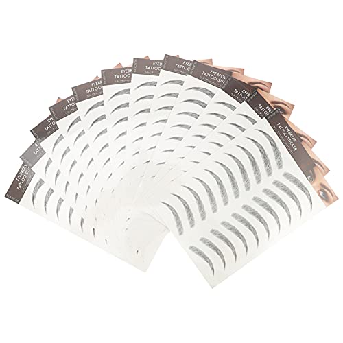 TOYZFRIENDY 12 Stück Teiliges Wasserdichte Augenbrauenaufkleber Natürliche Fake Eyebrows Aufkleber für Perfektes Augenbrauen Make Up Schmerzen Einfacher Anwendung von TOYZFRIENDY