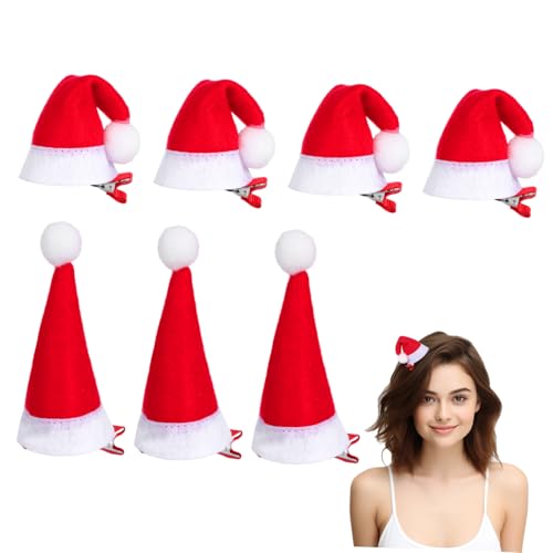 TOYZFRIENDY 12 Stück Teiliges Weihnachtsmützen Haarspangen aus Legierung und Plüsch Leichte Schonende Haarklammern für Mädchen und Frauen für Weihnachten Kostüme Karneval und Partys von TOYZFRIENDY