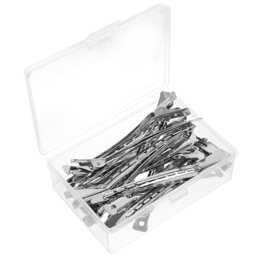 TOYZFRIENDY 17 Stück Teiliges Metall Haarspangen Alligator Clips für Dickes und Dünnes Haar Salon Haarstyling Zubehör Rutschfest Leicht mit Aufbewahrungsbox für Friseure und Damen von TOYZFRIENDY