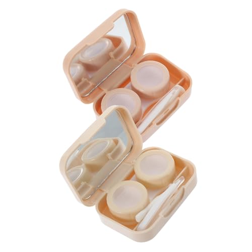 TOYZFRIENDY 2 Sätze Kontaktlinsen Aufbewahrungsbox Tragbar Leicht Sicherer Schutz für Damen Reise Make up linsenbehälter mit Werkzeugen Milchtee TOYZFRIENDY 2 Sätze Kontaktlinsen Aufbewahrungsbox Tragbar Leicht Sicherer Schutz für Damen Reise Make up linsenbehälter mit Werkzeugen Milchtee von TOYZFRIENDY
