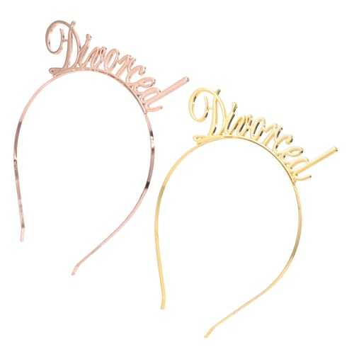 TOYZFRIENDY 2 Stück Damen Haarschmuck Metall Haarreif in Gold und Roségold Elastisches Langlebiges Stirnband mit Glatter Glänzender Oberfläche Modisches Party accessoire für Geschiedene von TOYZFRIENDY
