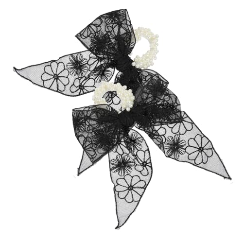 TOYZFRIENDY 2 Stück Elastische Haargummis mit Perlen und Schleife Dehnbar Schonend für Haare Eleganter Spitzen Look Haarschleifen für Damen Geeignet für Alltag Party und Festliche Anlässe TOYZFRIENDY 2 Stück Elastische Haargummis mit Perlen und Schleife Dehnbar Schonend für Haare Eleganter Spitzen Look Haarschleifen für Damen Geeignet für Alltag Party und Festliche Anlässe von TOYZFRIENDY
