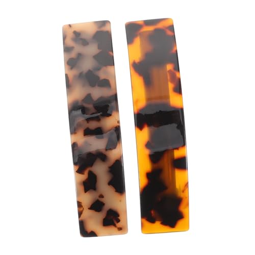 TOYZFRIENDY 2 Stück Französische Haarklammern für Damen Elegante Temperamentvolle Haarspangen Modische Barrette Clips für Ponytail Stilvolle Haarschmuck Accessoires in Beige und Schildpatt von TOYZFRIENDY