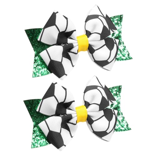 TOYZFRIENDY 2 Stück Fußball Haarspangen für Mädchen Süße Bogen Haarclips mit Sportmotiv Haaraccessoires für Partys und Freizeit Hochwertige Verarbeitung Langlebig und von TOYZFRIENDY