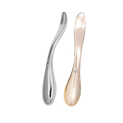 TOYZFRIENDY 2 Stück Gesichtscreme Sticks für Frauen Gold und Silber Handliche Massagewerkzeuge zur Augenpflege Fördert Durchblutung und Augenschwellungen Langlebig und Leicht zu Reinigen von TOYZFRIENDY